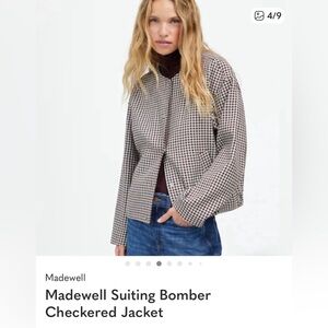 Madewell Suiting Bomber Jacket Size Medium New with Tags